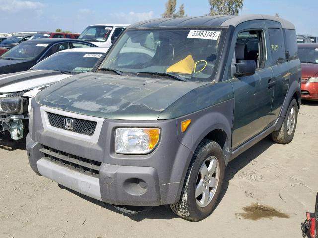 5J6YH18604L008933 - 2004 HONDA ELEMENT EX GREEN photo 2