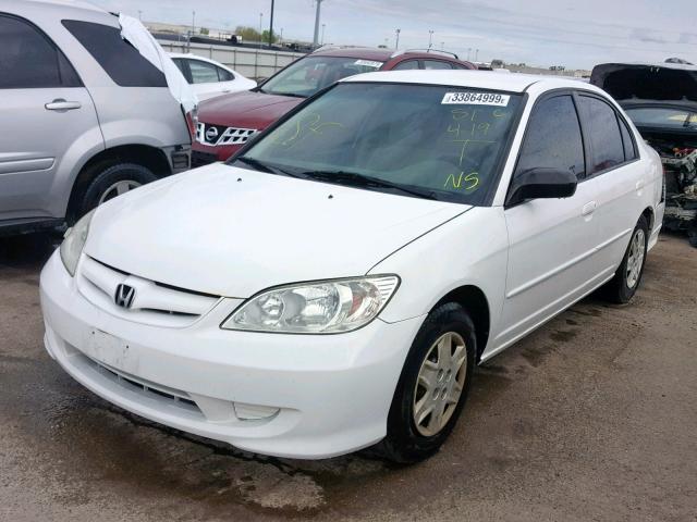 1HGEN26424L000486 - 2004 HONDA CIVIC GX WHITE photo 2