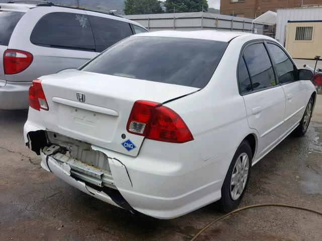 1HGEN26424L000486 - 2004 HONDA CIVIC GX WHITE photo 4