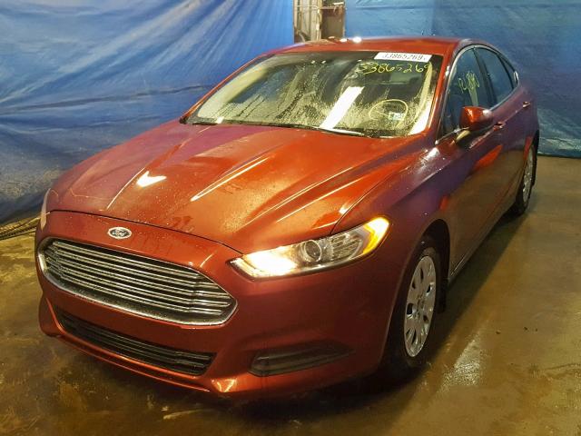 3FA6P0G79ER168564 - 2014 FORD FUSION S MAROON photo 2