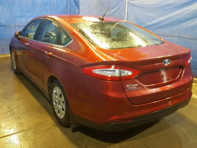 3FA6P0G79ER168564 - 2014 FORD FUSION S MAROON photo 3