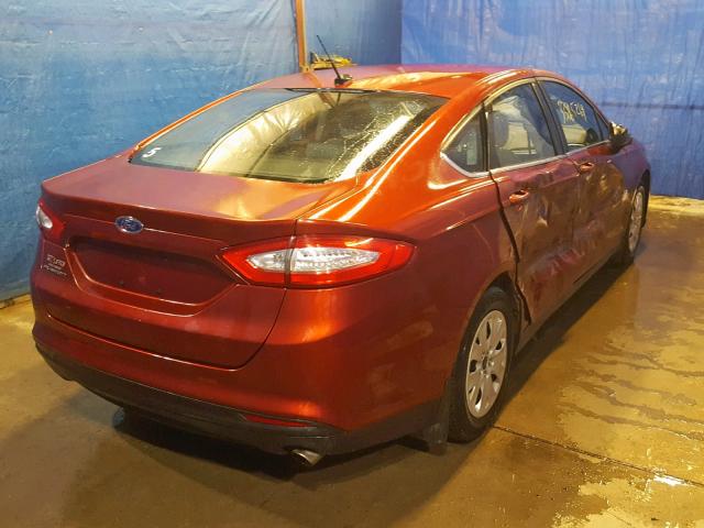 3FA6P0G79ER168564 - 2014 FORD FUSION S MAROON photo 4