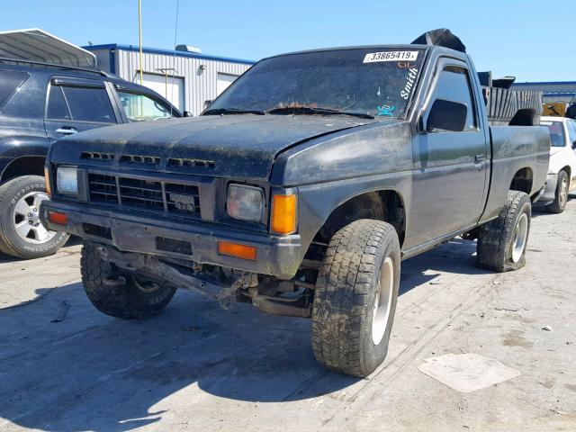 1N6ND11YXGC395251 - 1986 NISSAN D21 SHORT BLACK photo 2