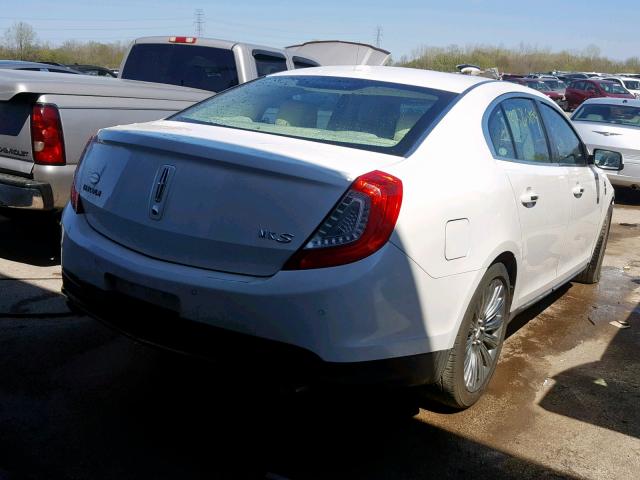 1LNHL9DK0EG612039 - 2014 LINCOLN MKS WHITE photo 4