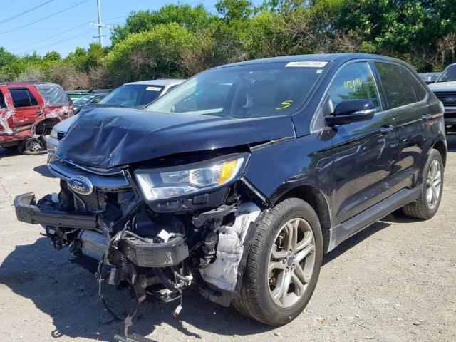 2FMPK3K94HBB52634 - 2017 FORD EDGE TITAN BLACK photo 2