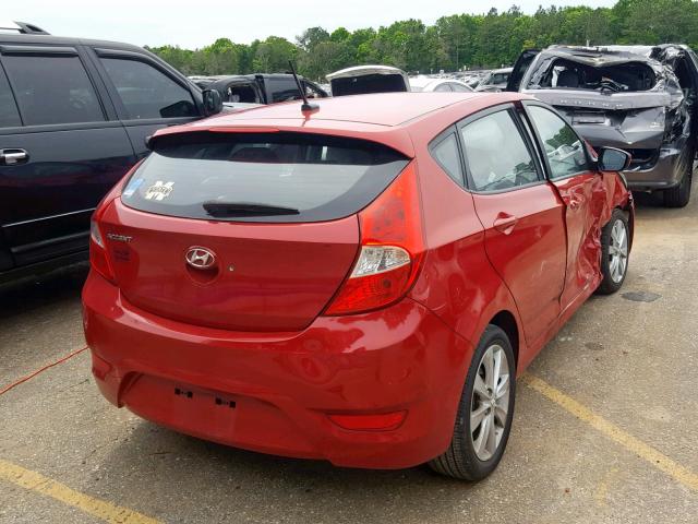 KMHCU5AE1CU027581 - 2012 HYUNDAI ACCENT GLS RED photo 4