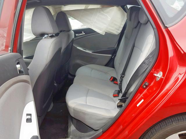 KMHCU5AE1CU027581 - 2012 HYUNDAI ACCENT GLS RED photo 6