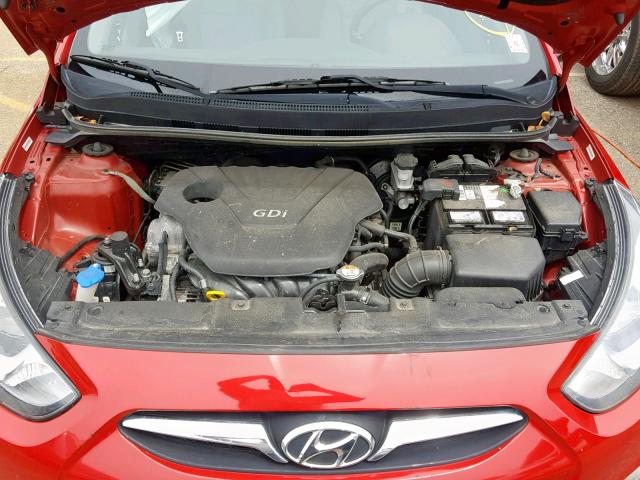 KMHCU5AE1CU027581 - 2012 HYUNDAI ACCENT GLS RED photo 7