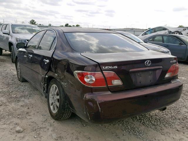 JTHBF30G020067706 - 2002 LEXUS ES 300 PURPLE photo 3