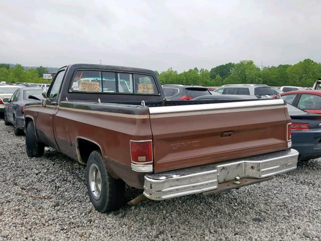 1GTDC14H1FF722792 - 1985 GMC C1500 BROWN photo 3