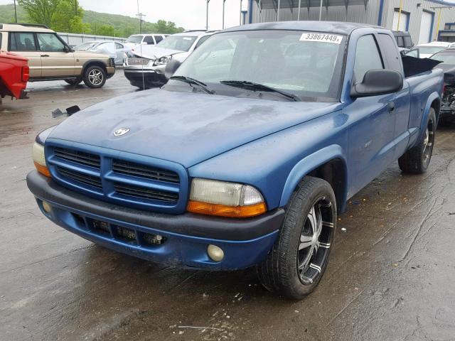 1B7GL32X92S640510 - 2002 DODGE DAKOTA SPO BLUE photo 2