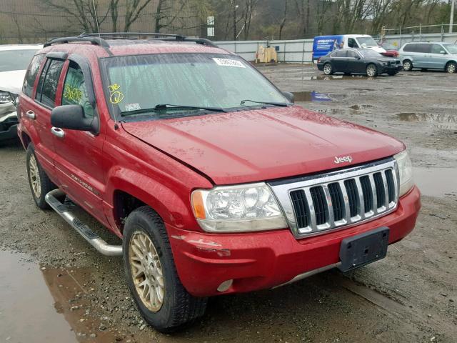 1J4GW58N34C372330 - 2004 JEEP GRAND CHER RED photo 1