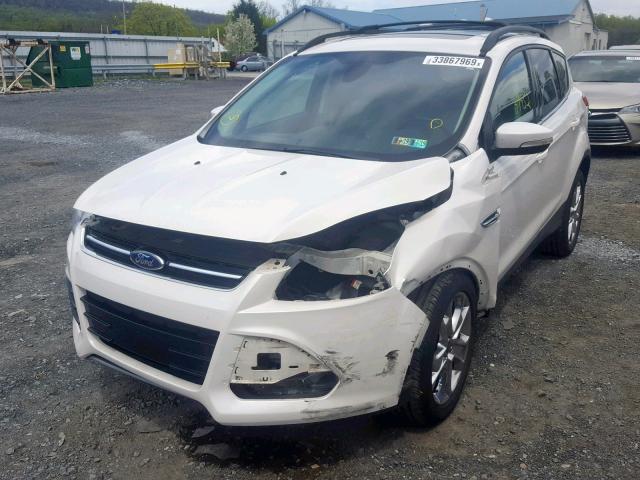 1FMCU0HX4DUC51858 - 2013 FORD ESCAPE SEL WHITE photo 2