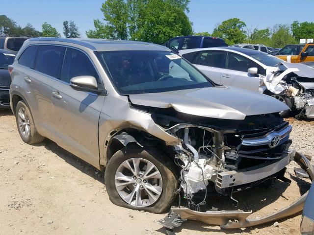 5TDKKRFH4ES037688 - 2014 TOYOTA HIGHLANDER SILVER photo 1