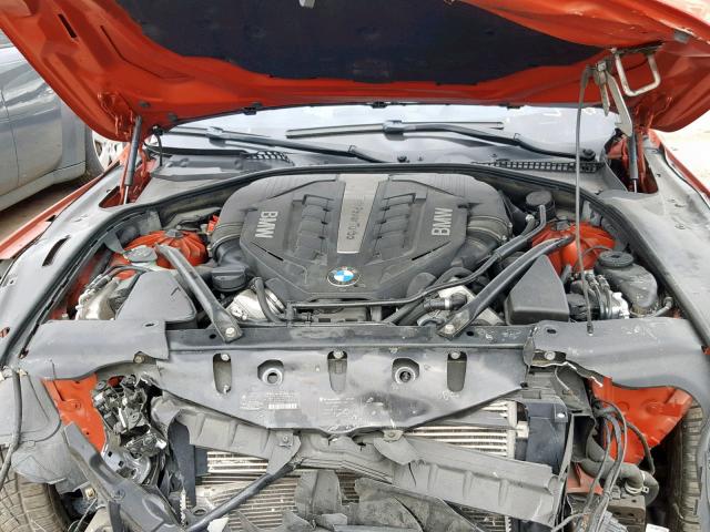 WBA6B4C51ED371586 - 2014 BMW 650 XI ORANGE photo 7