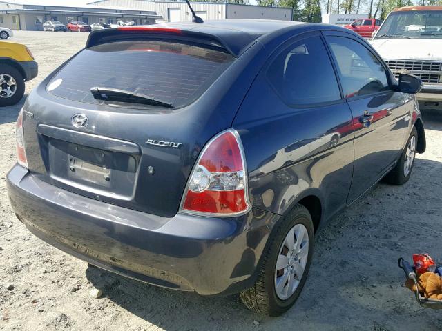 KMHCM3ACXAU162784 - 2010 HYUNDAI ACCENT BLU GRAY photo 4