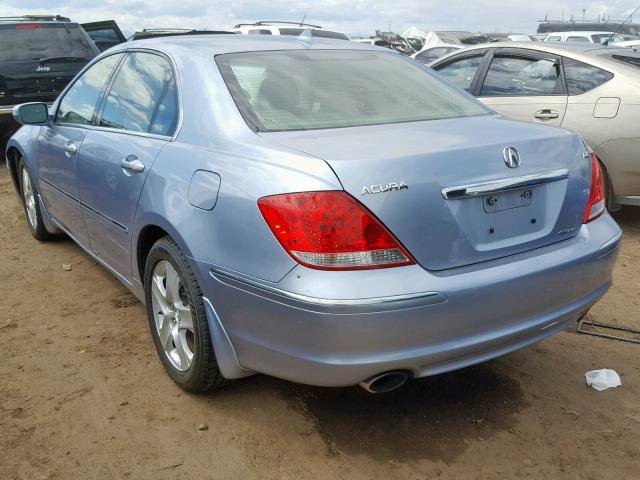 JH4KB16565C018759 - 2005 ACURA RL BLUE photo 3