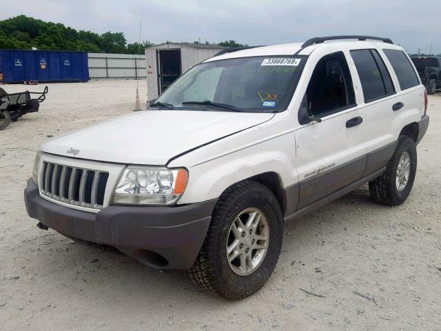 1J4GW48S04C182663 - 2004 JEEP GRAND CHER WHITE photo 2