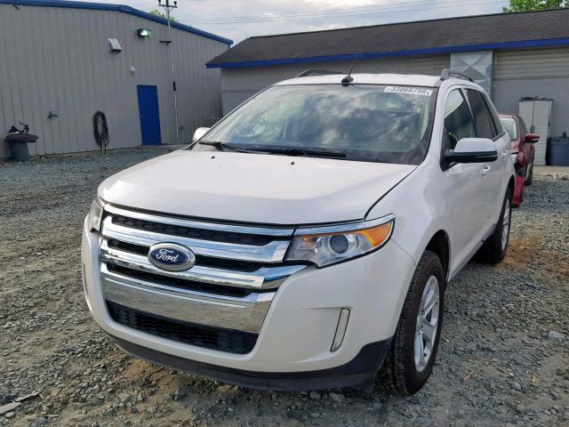 2FMDK3JC3DBA09507 - 2013 FORD EDGE SEL WHITE photo 2