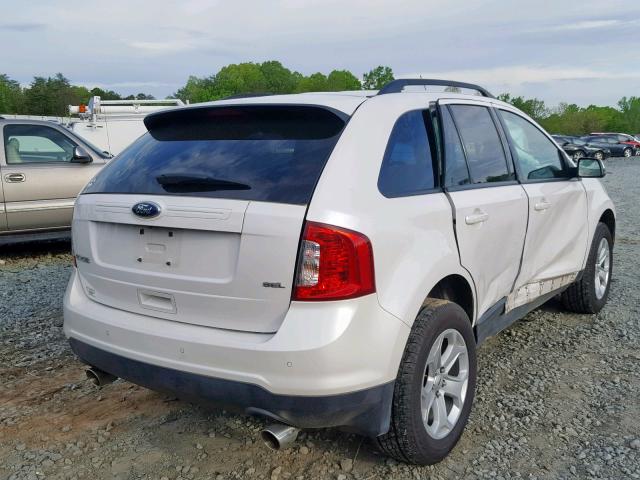 2FMDK3JC3DBA09507 - 2013 FORD EDGE SEL WHITE photo 4