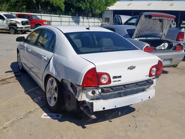 1G1ZG57B39F205287 - 2009 CHEVROLET MALIBU LS WHITE photo 3