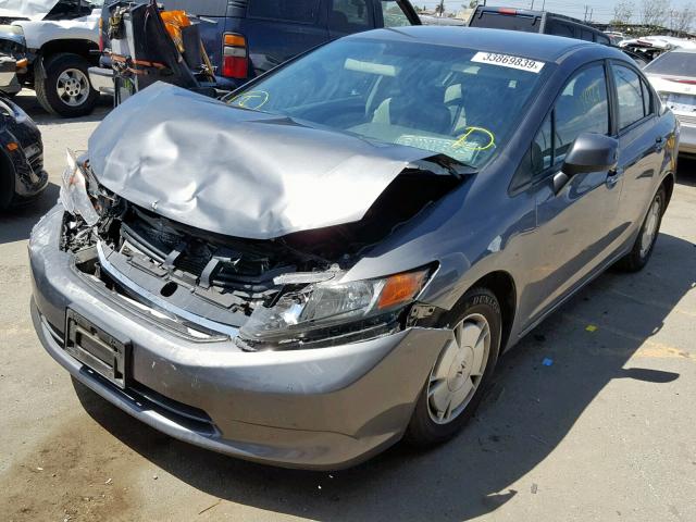 2HGFB2F67CH573104 - 2012 HONDA CIVIC HF GRAY photo 2