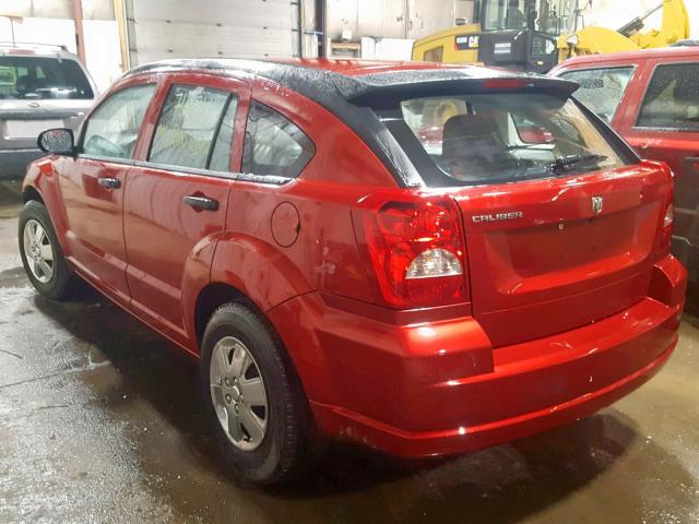 1B3HB28C87D190738 - 2007 DODGE CALIBER RED photo 3