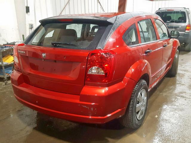 1B3HB28C87D190738 - 2007 DODGE CALIBER RED photo 4