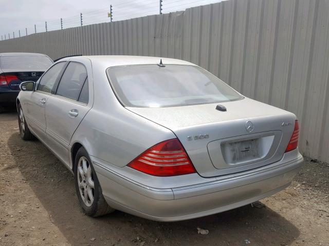 WDBNG84J65A460816 - 2005 MERCEDES-BENZ S 500 4MAT SILVER photo 3