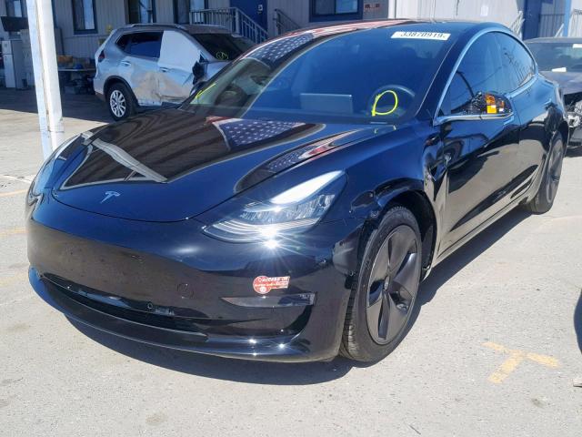 5YJ3E1EA7JF057790 - 2018 TESLA MODEL 3 BLACK photo 2