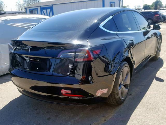 5YJ3E1EA7JF057790 - 2018 TESLA MODEL 3 BLACK photo 4