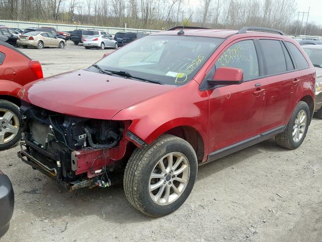 2FMDK48C29BA92415 - 2009 FORD EDGE SEL RED photo 2