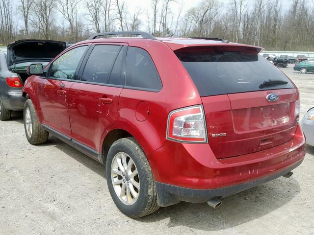 2FMDK48C29BA92415 - 2009 FORD EDGE SEL RED photo 3