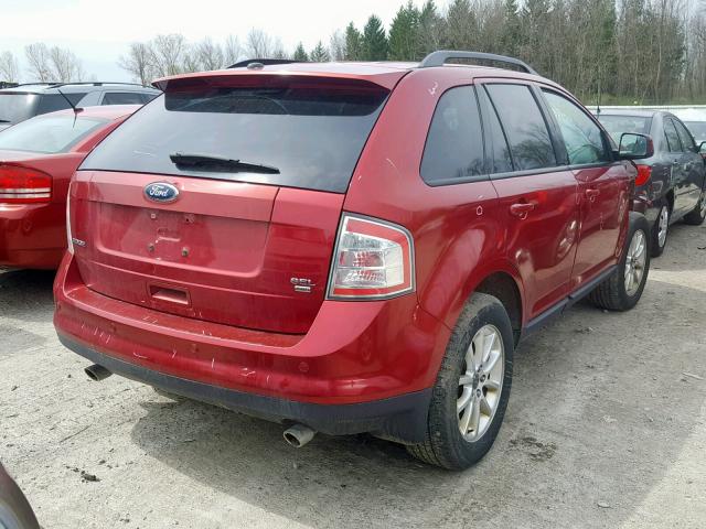 2FMDK48C29BA92415 - 2009 FORD EDGE SEL RED photo 4