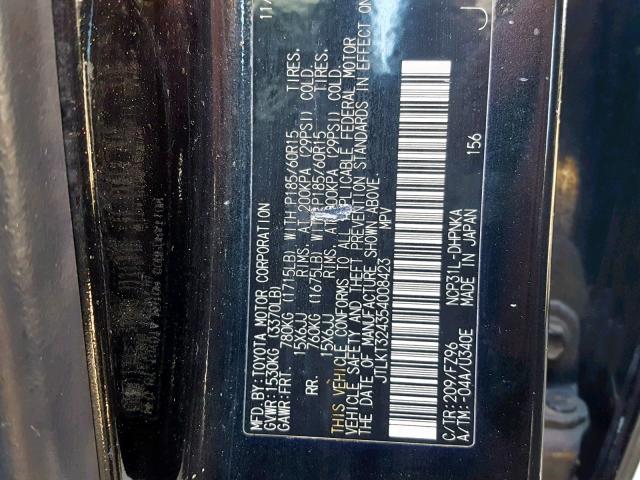 JTLKT324354008423 - 2005 TOYOTA SCION XB 黑色 照片 10