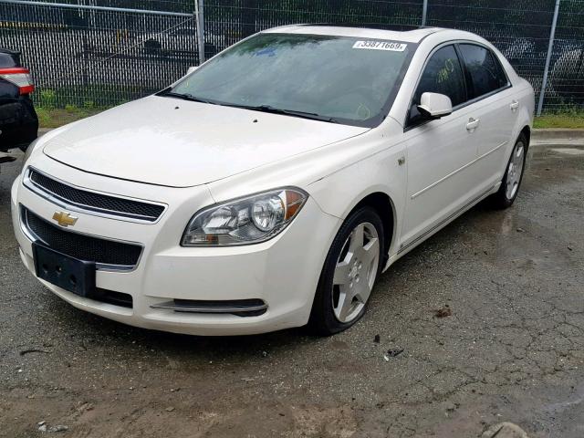 1G1ZJ57758F295621 - 2008 CHEVROLET MALIBU 2LT WHITE photo 2