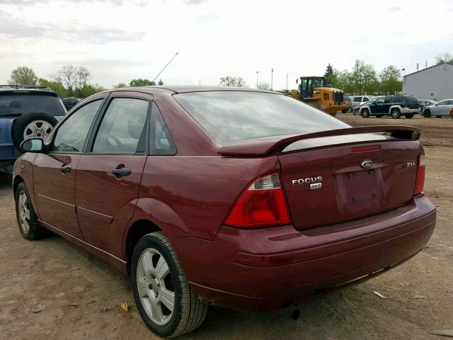 1FAHP34N66W190761 - 2006 FORD FOCUS ZX4 RED photo 3