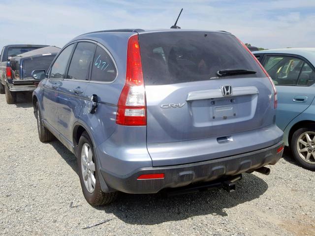 JHLRE48707C104999 - 2007 HONDA CR-V EXL BLUE photo 3