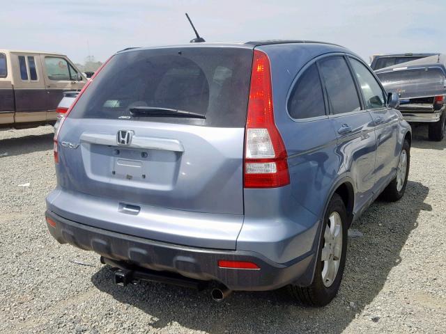 JHLRE48707C104999 - 2007 HONDA CR-V EXL BLUE photo 4