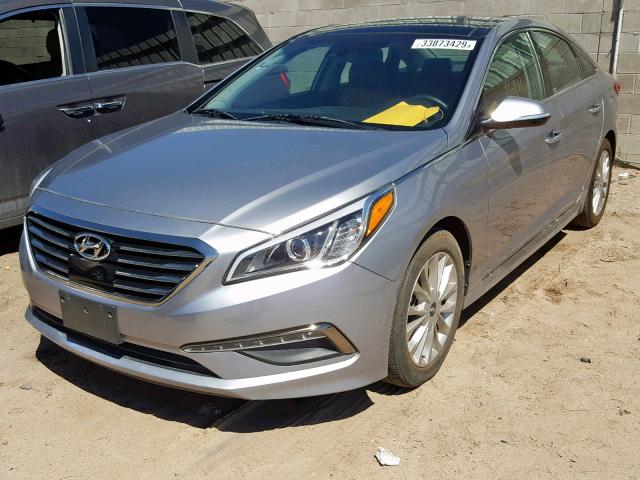 5NPE34AF7FH245851 - 2015 HYUNDAI SONATA SPO SILVER photo 2