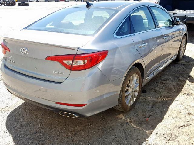 5NPE34AF7FH245851 - 2015 HYUNDAI SONATA SPO SILVER photo 4