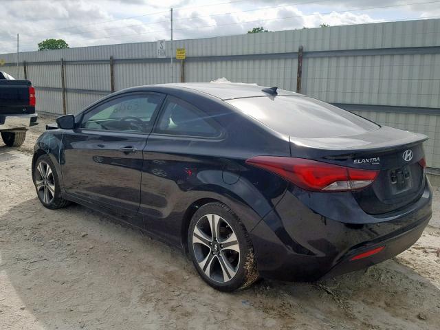 KMHDH6AH4EU027960 - 2014 HYUNDAI ELANTRA CO BLACK photo 3