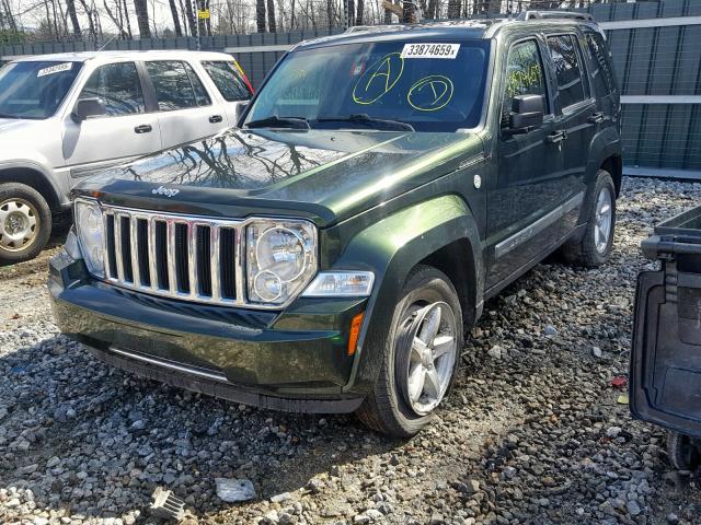 1J4PN5GKXAW159685 - 2010 JEEP LIBERTY LI GREEN photo 2