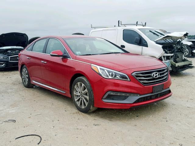 5NPE34AF7HH531055 - 2017 HYUNDAI SONATA SPO RED photo 1