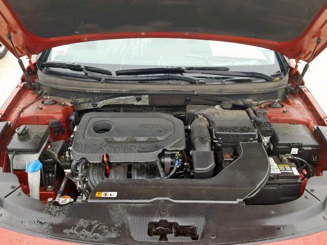 5NPE34AF7HH531055 - 2017 HYUNDAI SONATA SPO RED photo 7