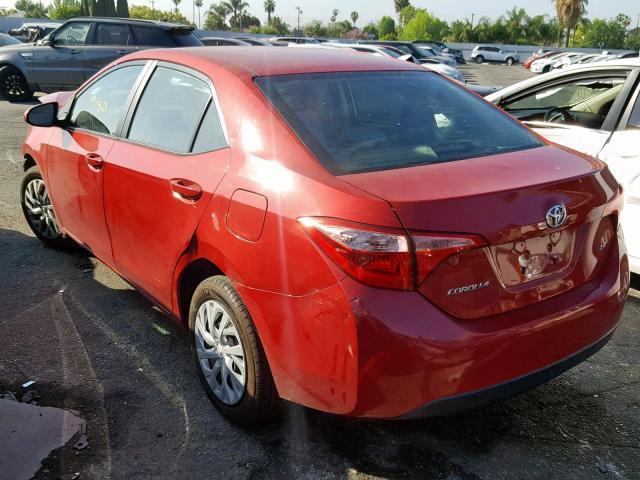 5YFBURHE5JP788301 - 2018 TOYOTA COROLLA L RED photo 3