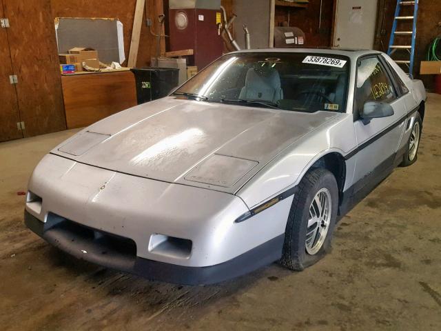 1G2PF3790GP254400 - 1986 PONTIAC FIERO SE SILVER photo 2