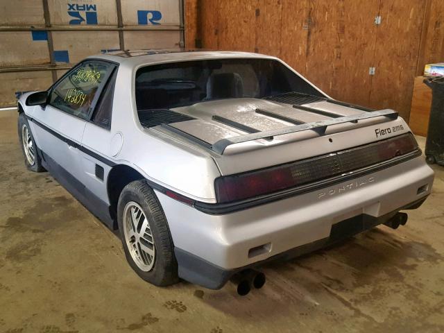 1G2PF3790GP254400 - 1986 PONTIAC FIERO SE SILVER photo 3