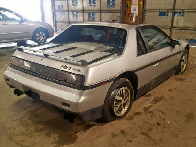 1G2PF3790GP254400 - 1986 PONTIAC FIERO SE SILVER photo 4