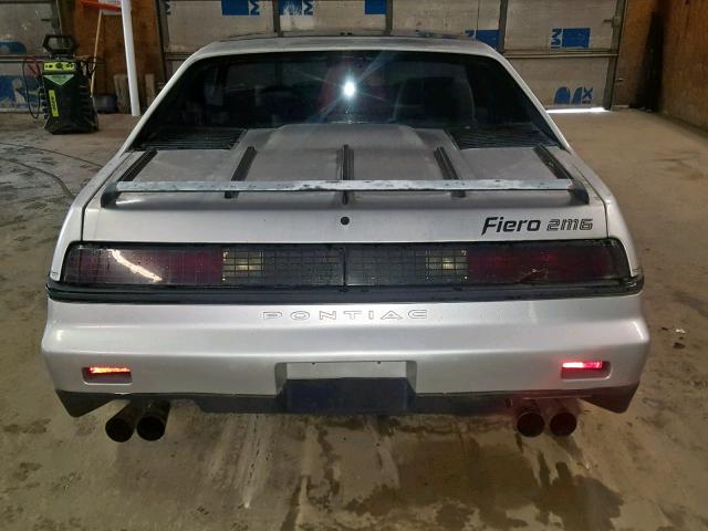 1G2PF3790GP254400 - 1986 PONTIAC FIERO SE SILVER photo 6